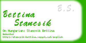 bettina stancsik business card